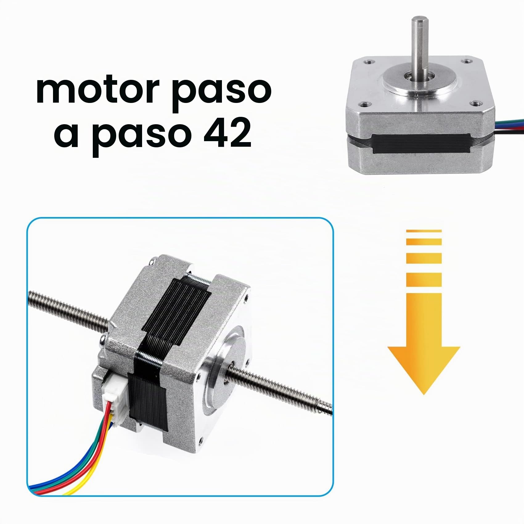 17Hs08-1004S 4-Lead Nema 17 20Mm 1A 13Ncm(18oz.in) 42 Motor Nema17 Stepper para DIY 3D Impresora CNC