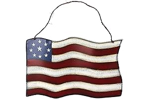 Patriotic Metal American Flag Wall Hanging Decoration