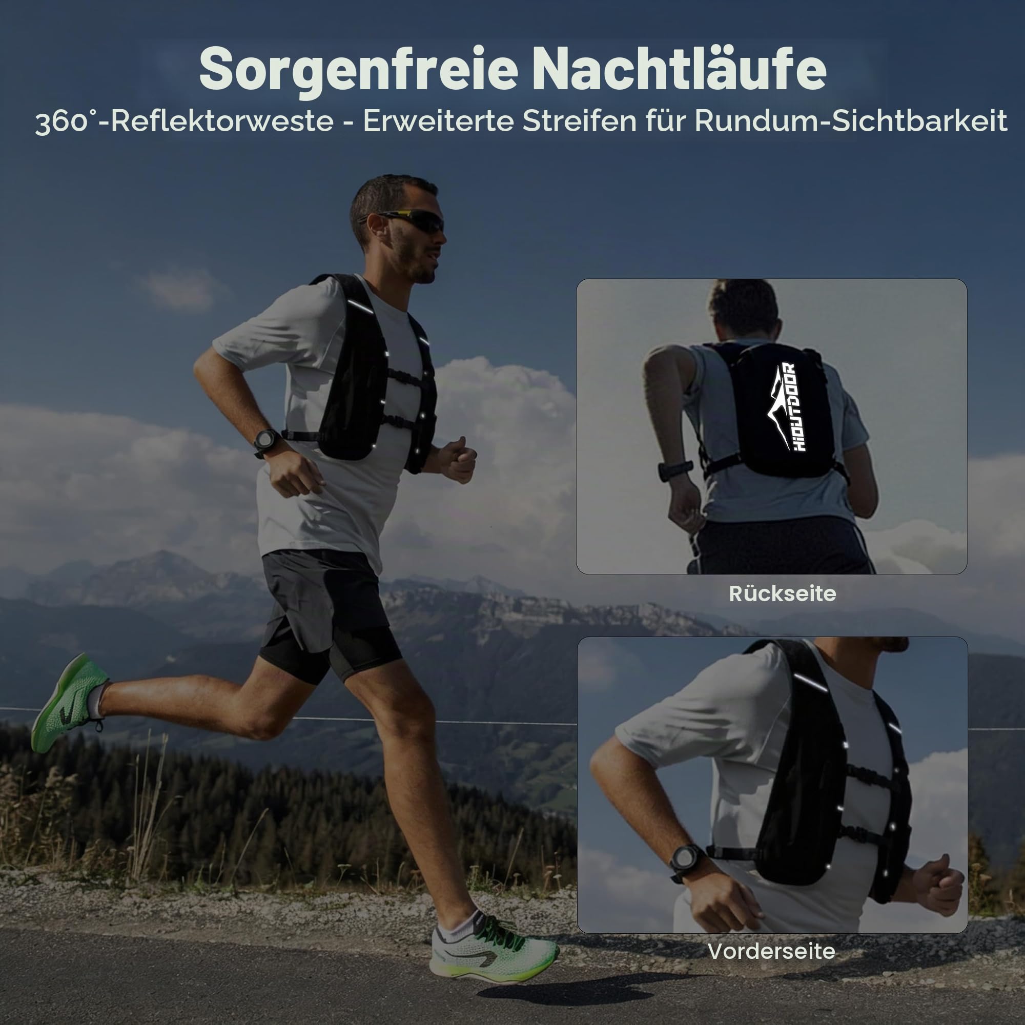 Hioutdoor Laufweste für Damen und Herren, 1500 ml