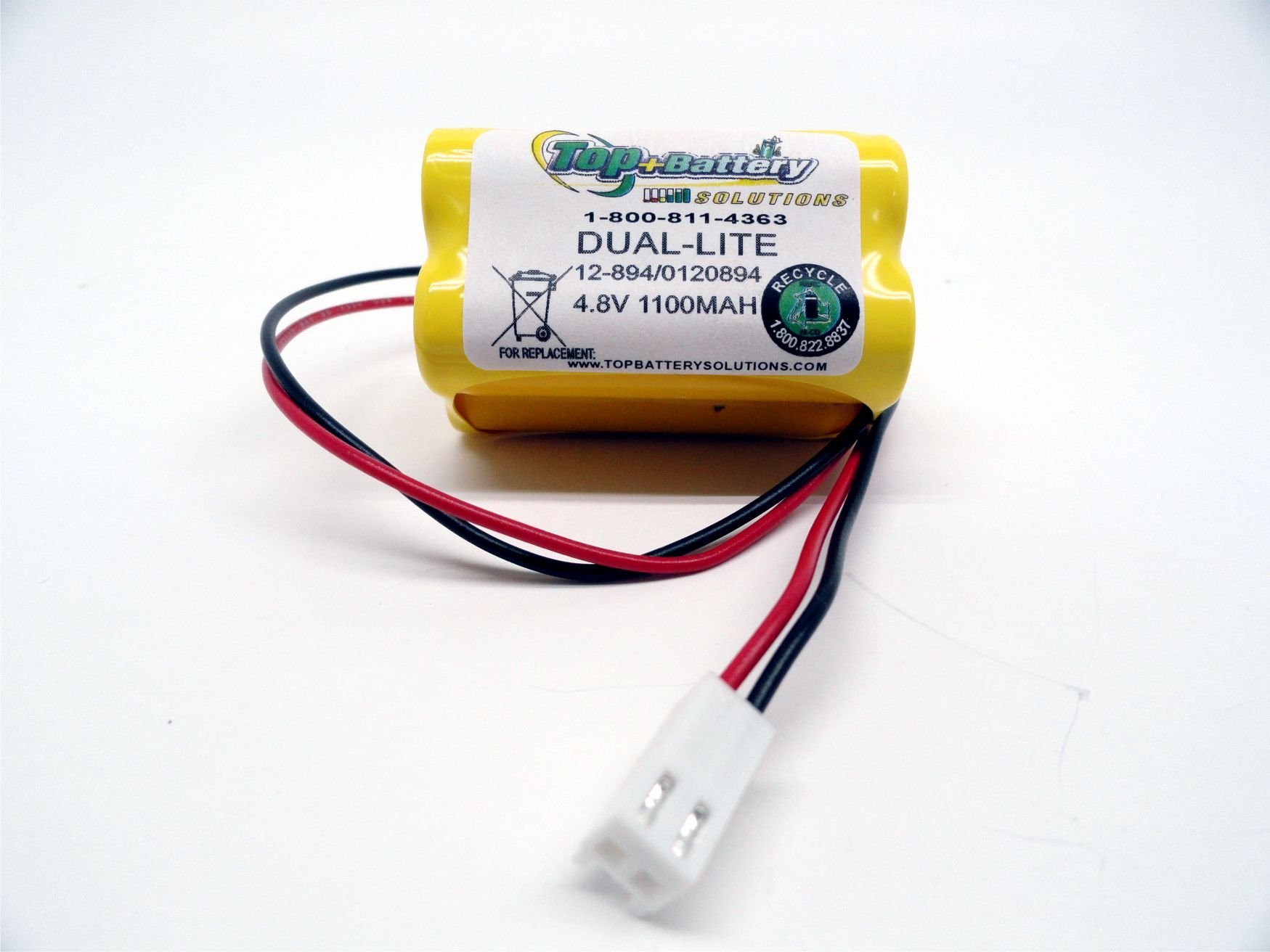 Dual-Lite 0120894,12-894,Chloride 100-003-A133, 4.8-Volt 4 AA Type Cells New Nickel Cadmium Battery