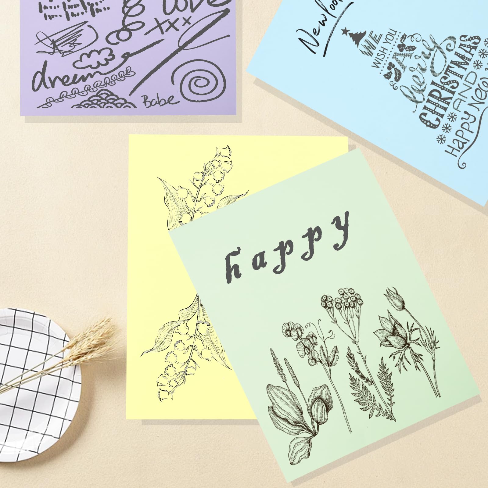 CLAIREFONTAINE MAYA gekleurd knutselpapier, 28-delig assortiment levendige kleuren