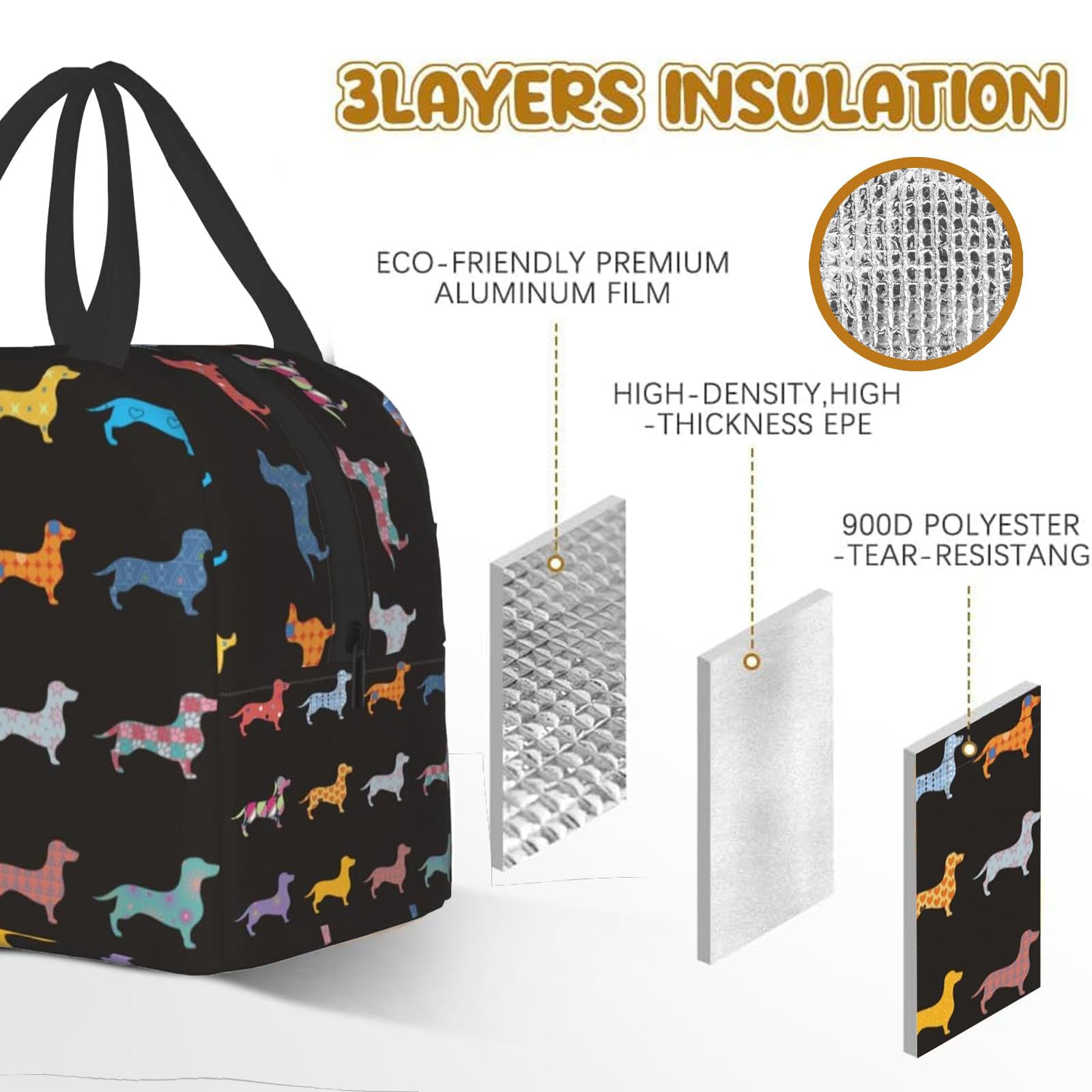 Borsa termica per il pranzo a forma di cartone animato di piccole dimensioni per mantenere la
