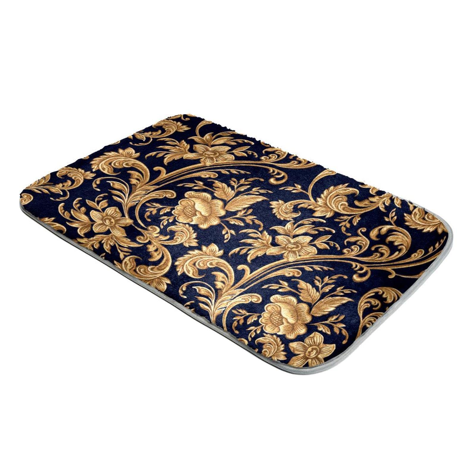 Tapis poils longs fausse fourrure noir motif fleurs tapis de salon shaggy doux