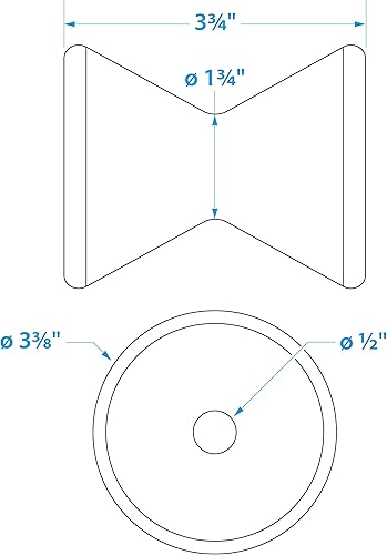 Miniatura 7 de Seachoice Rodillo de arco moldeado, negro, remolque de barco, varios tamaños
