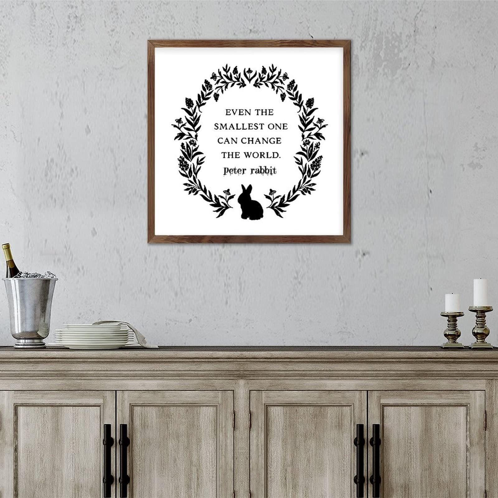 Peter Rabbit Famous Quotes White Rabbit Fluid Art Frame