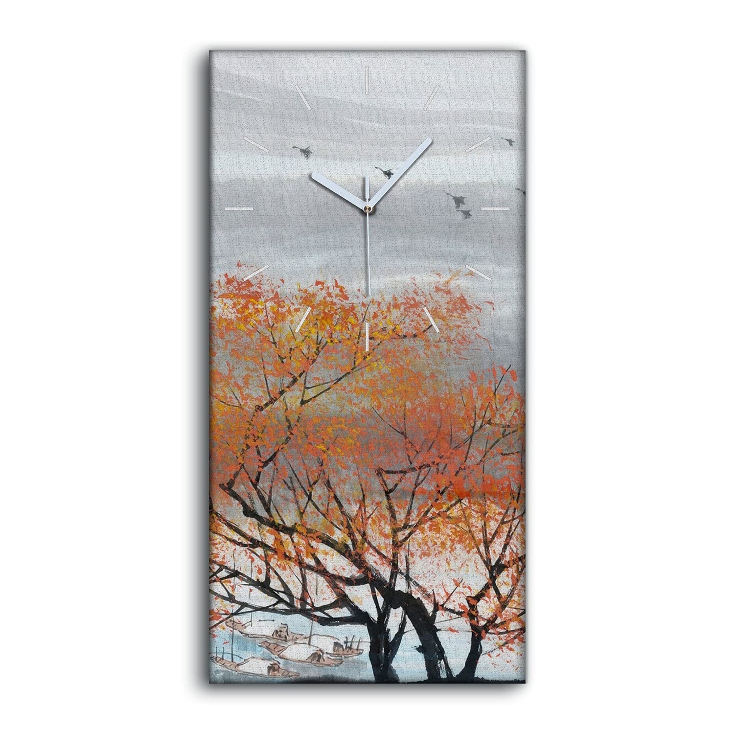 Horloge sur toile 30x60cm décoration murale moderne salon