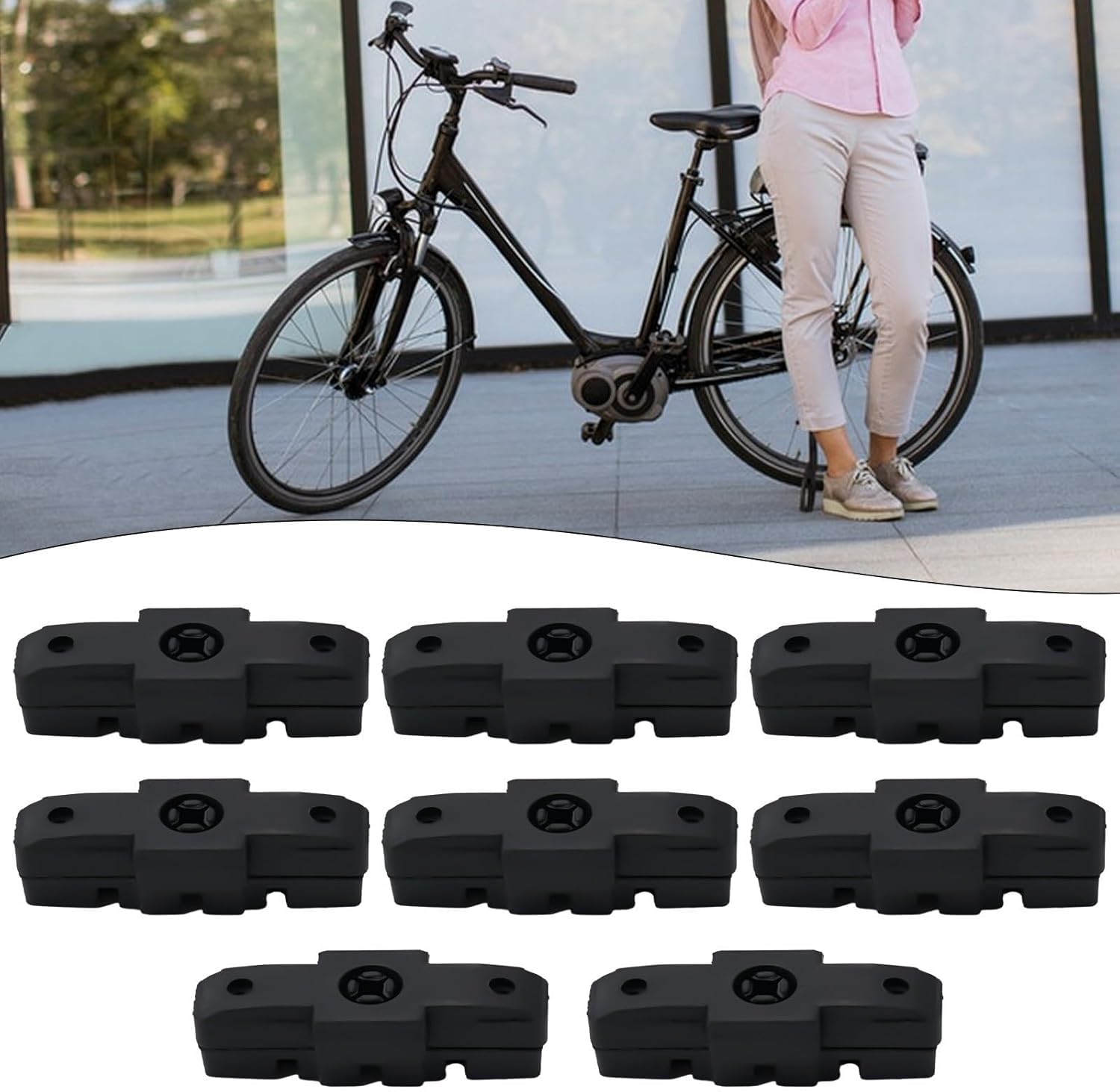 Set di 4 pastiglie freno per bicicletta, compatibili con Magura HS11 HS22 HS24 HS33 HS66 in gomma per freni da strada, accessori per biciclette, colore: Nero