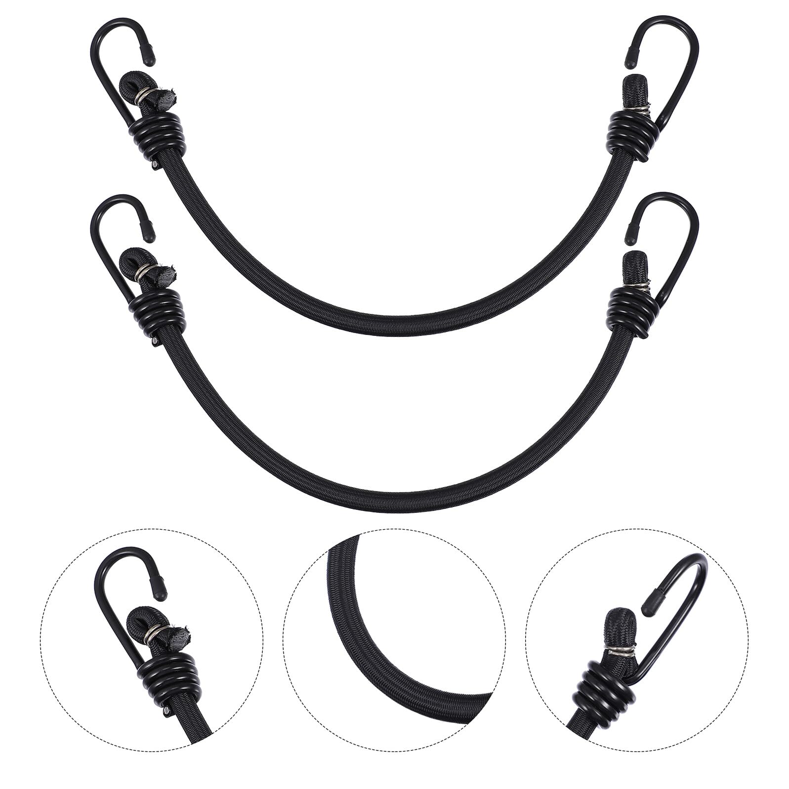 VILLCASE 6 Pezzi Corde Elastiche con Ganci per Veicoli a Due Ruote Cinghie di Fissaggio Luggage Resistente Intemperie Facili da Usare e Leggere per Campeggio e Viaggi Outdoor