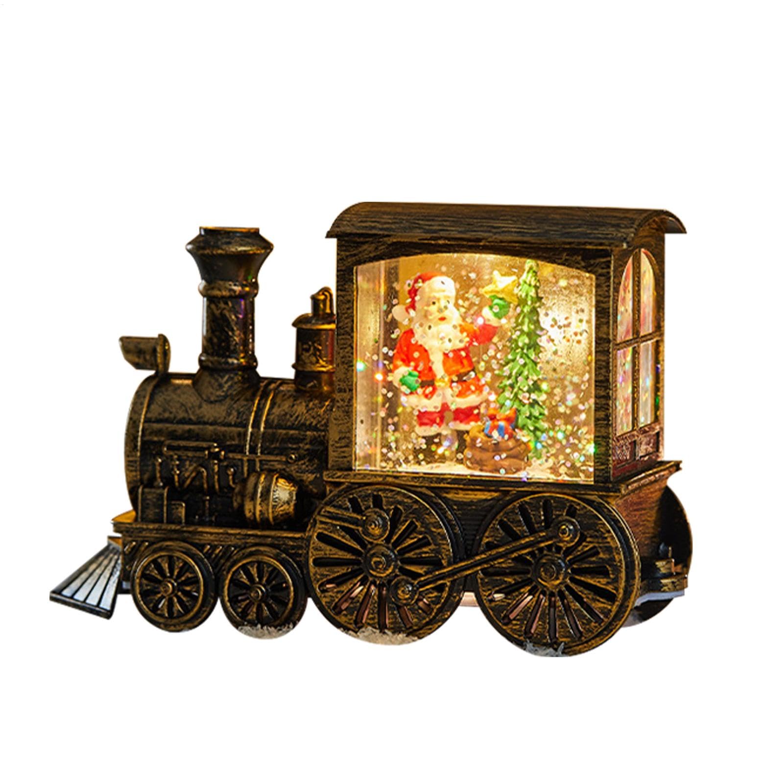 Tren de Navidad con bola de nieve para mesita de noche infantil