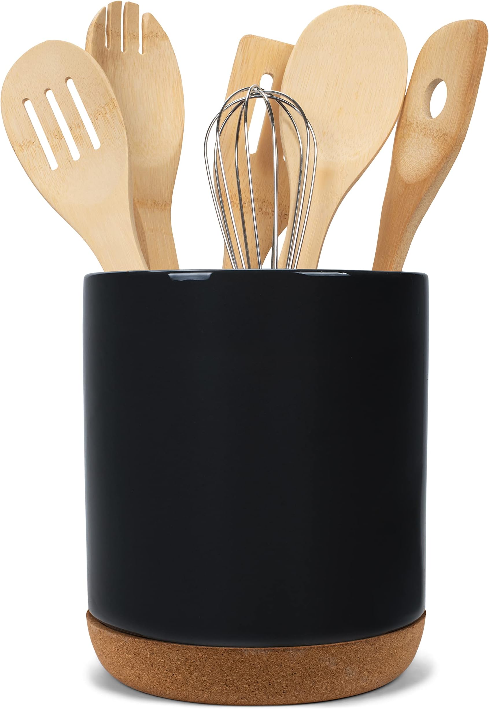 Amazon.com: MEIGUI Ceramic Kitchen Utensil Holder, Utensil Crock Large Utensils Holder for ...