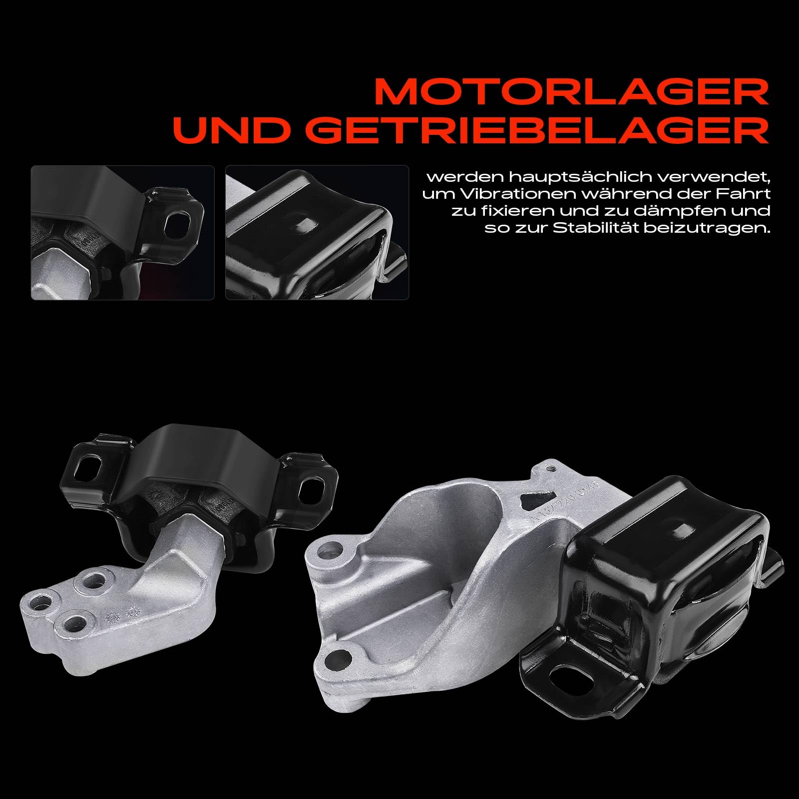 Frankberg 3x Motorlager Getriebelager Drehmomentstützlager Vorne Kompatibel mit Fortwo Cabrio 450 0.7L 0.8L 2004-2007 Fortwo Cabrio 451 0.8L 1.0L Electric 2007-2024 Replace# 1322200248