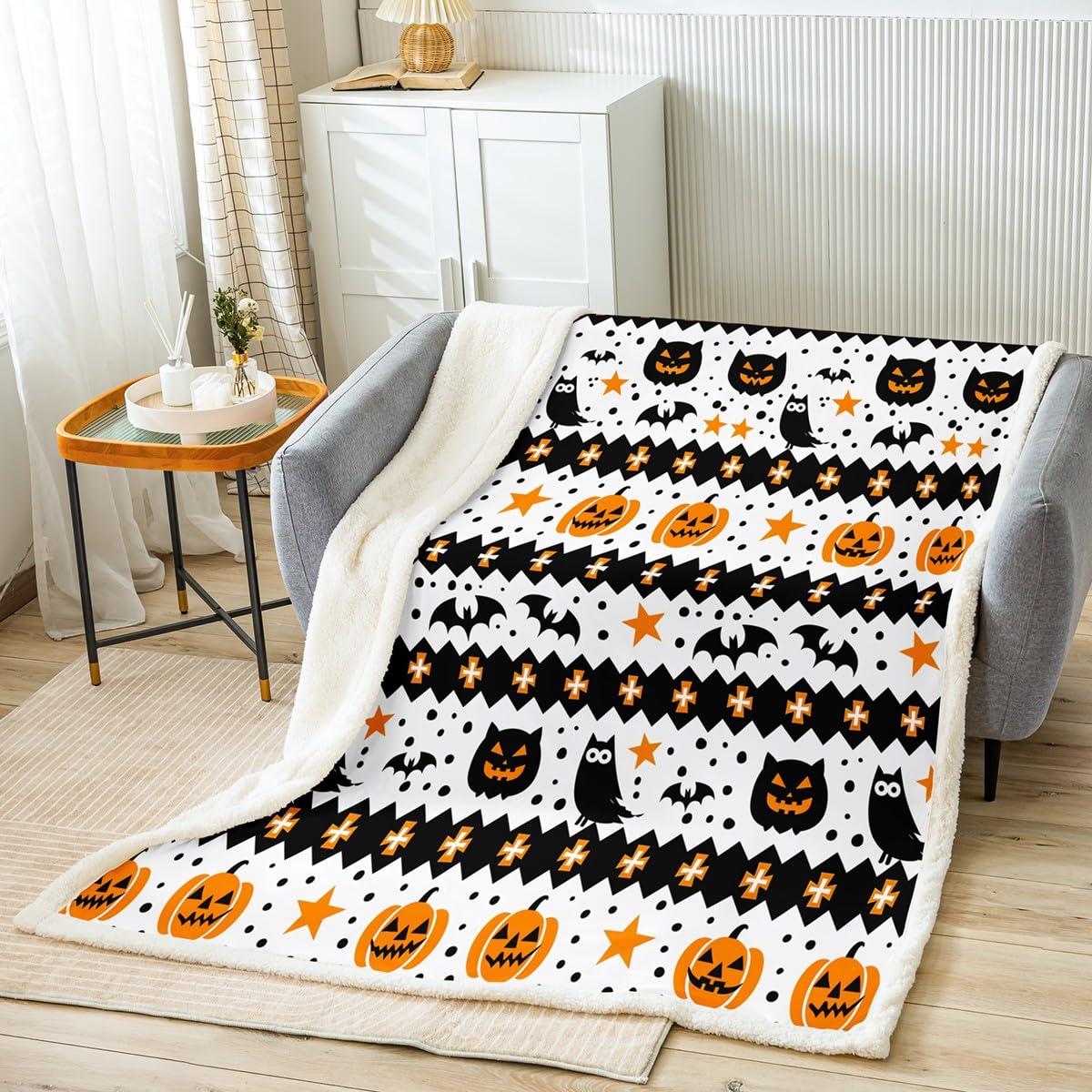 Couverture Halloween enfants style gothique pour soirées pyjama