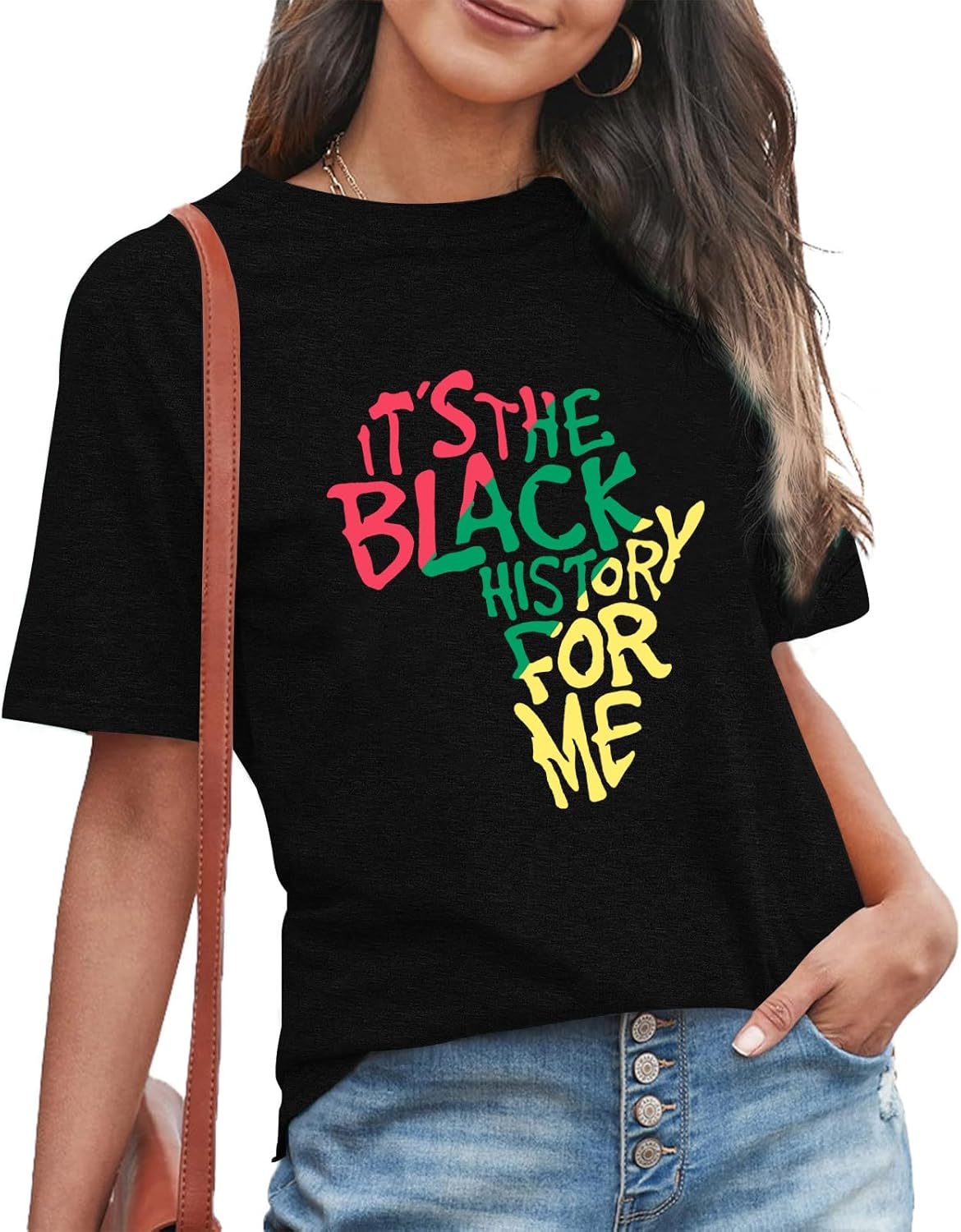 Black History Shirts Women Black History Month T-Shirt African American Culture Graphic Tee Tops - Image 3