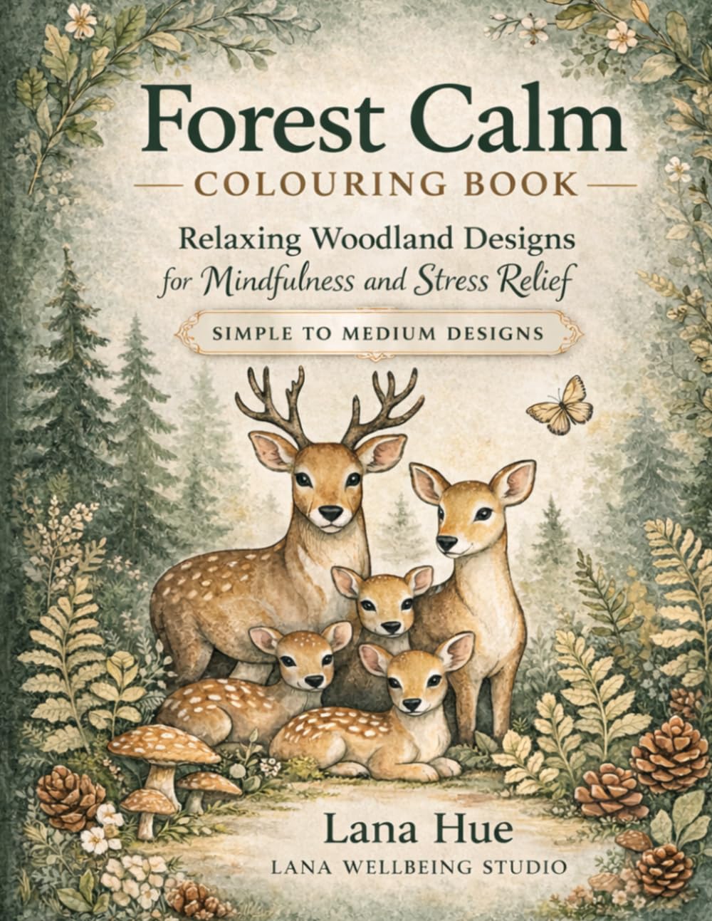 Forest Calm Colouring Book: Relaxing Woodland Designs for Mindfulness and Stress Relief (Calm Colouring Books for Relaxation)