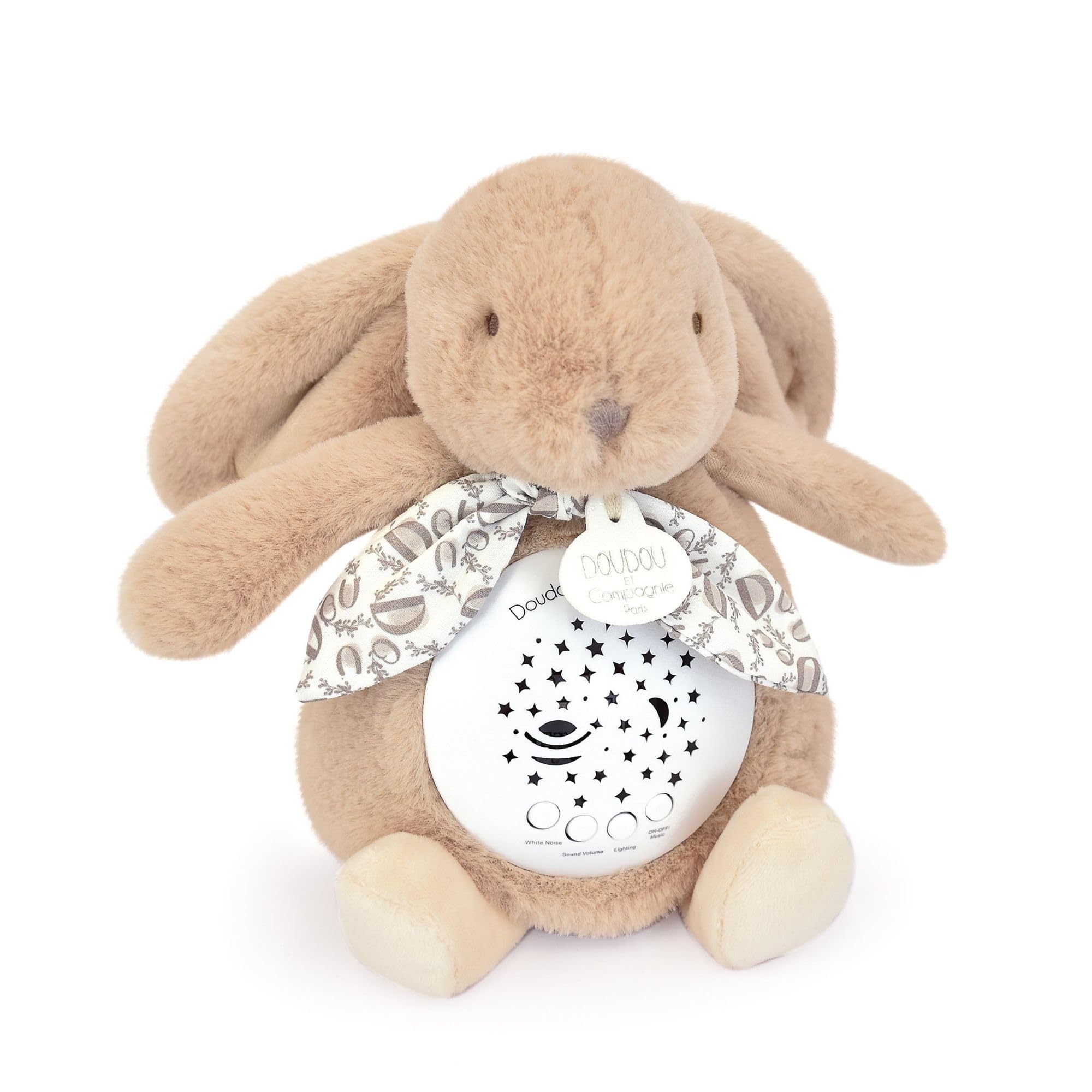 Doudou et Compagnie Nocne światło muzyczne Królik Kołdra - Beżowy