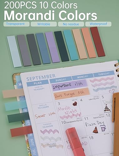 Miniatura 4 de NiArt Kit para tomar notas bíblicas, 6 resaltadores de doble punta, 6 bolígrafos de gel y 200 notas adhesivas, versátil, portátil para estudio