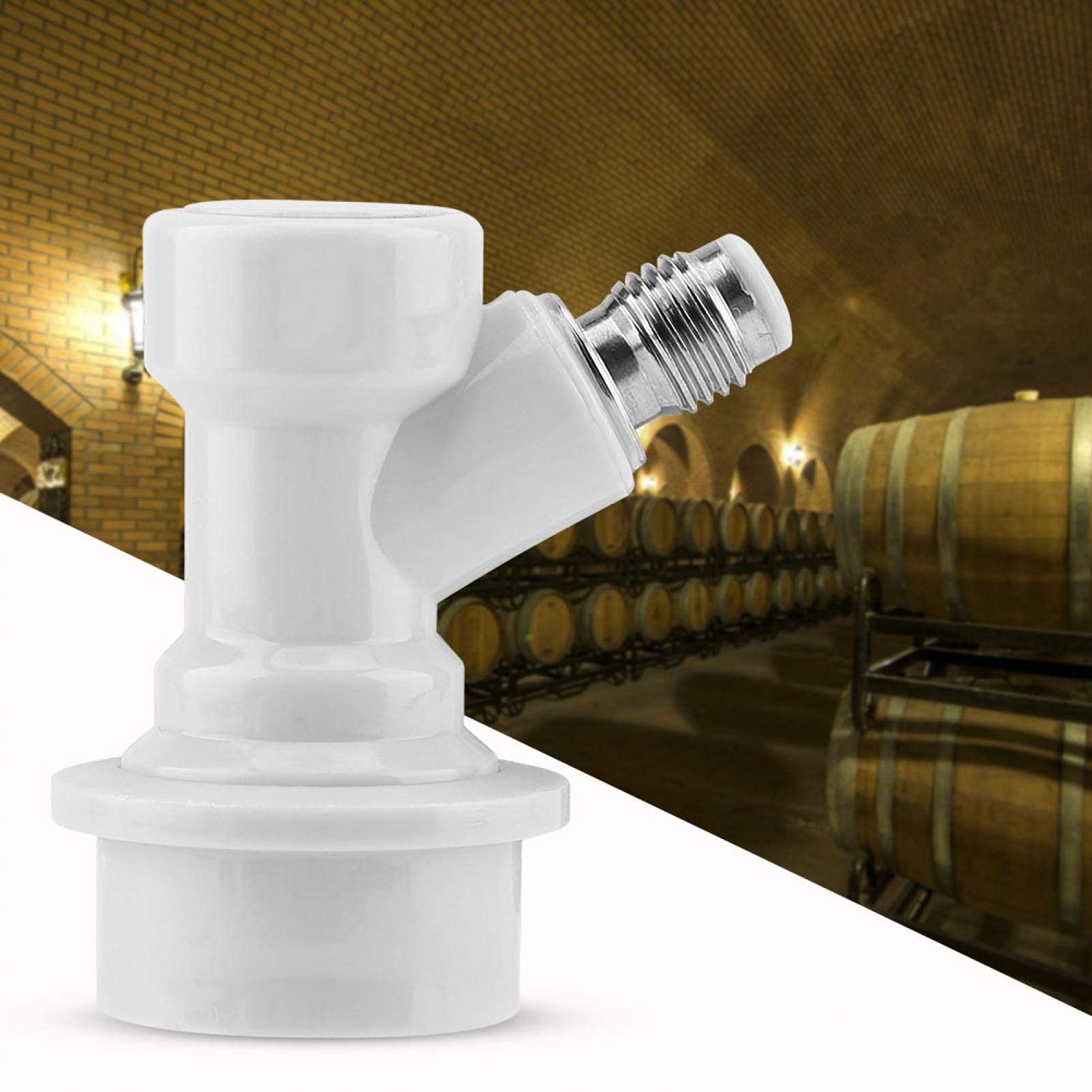 Kuuleyn White Beer Disconnects, Ball Lock Disconnects Kit For Homebrew Beer Soda Corny Keg Liquid Connectors(White)