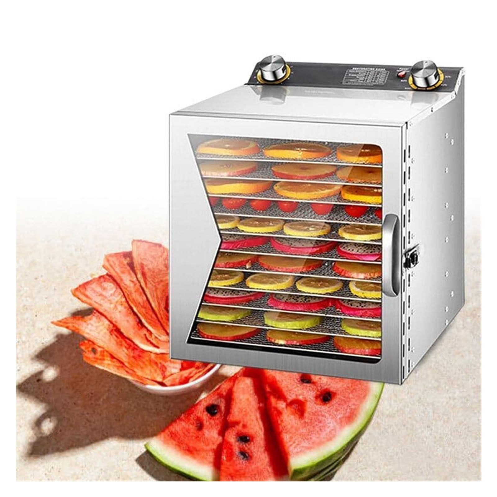 Food Dehydrator Machine, 400W 12-Tray Electric Food Dryer with 35-90°C Temperature Control, 12-Hour Timer, 6-Inch 360° Fan for Fruit, Vegetable, Meat, Jerky, and Herb Drying(12layers)