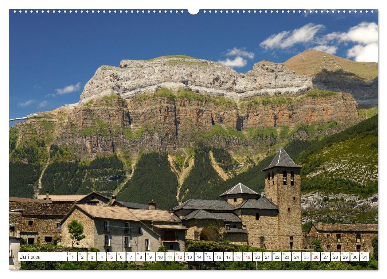 Spanien - die Pyrenäen (hochwertiger Premium Wandkalender 2026 DIN A2 quer), Kunstdruck in Hochglanz: 12 Monate mit der wunderbaren Gebirgslandschaft der spanischen Pyrenäen. (CALVENDO Orte)