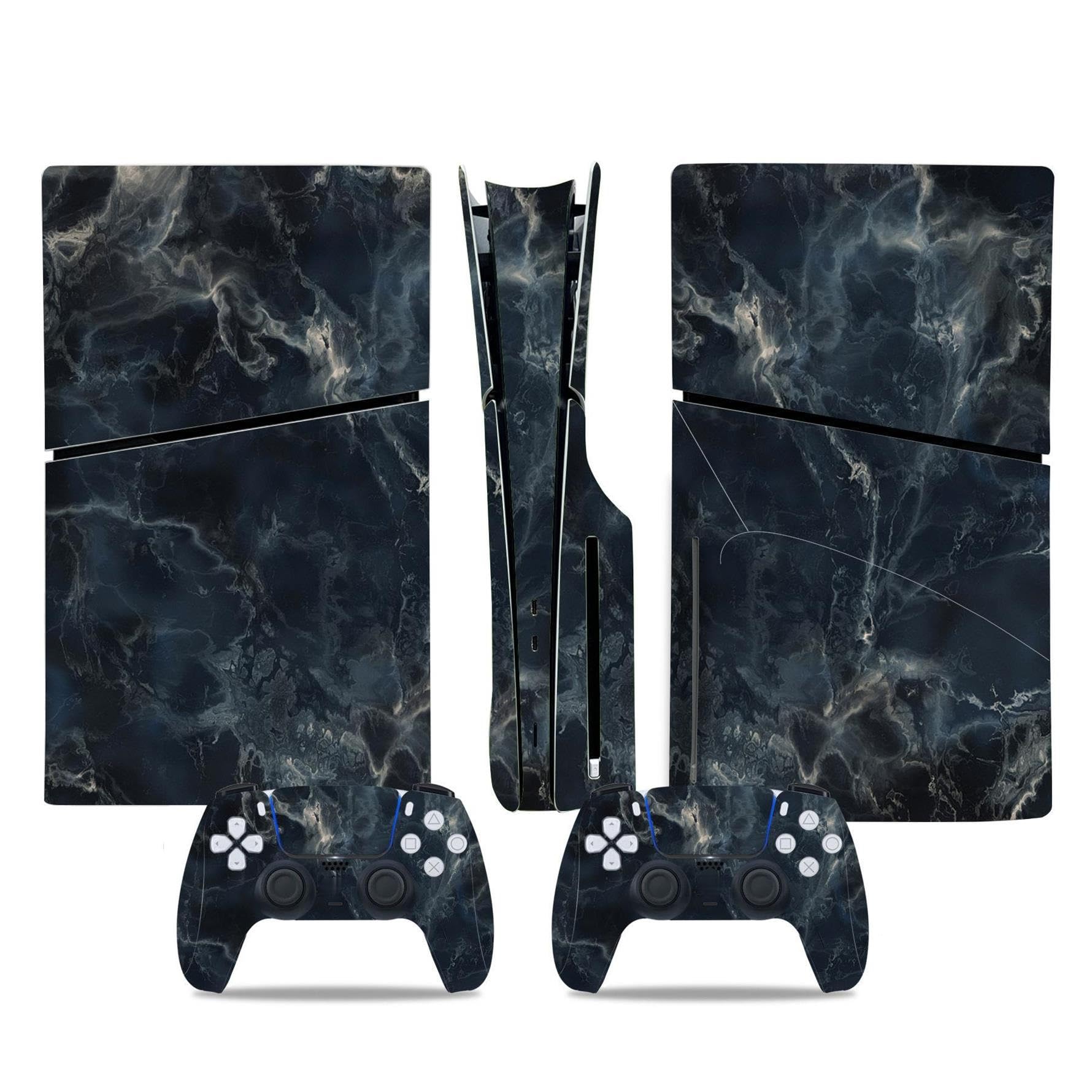 Sin Burbujas para PS5 Slim Skin Disc Edition & para PS5 Slim Skin Digital Edition Consola Mando Cubierta Vinilo Fundas Compatible Resistente Arañazos 65201 Anti Rasguños (Size : Disc Version)