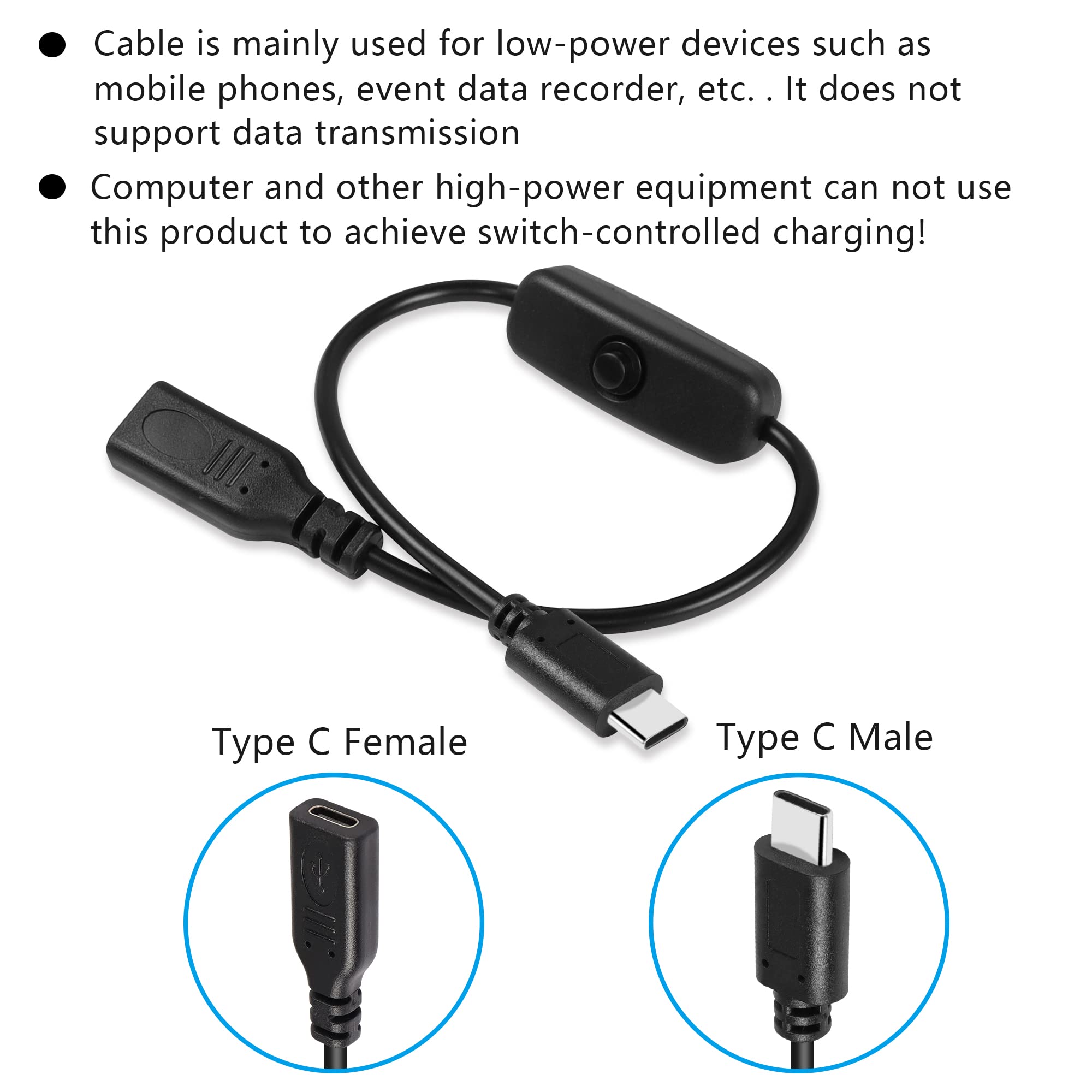 Greluma 3 Pcs Cavo USB Da Maschio A Femmina Con Interruttore On/off - Foto 5