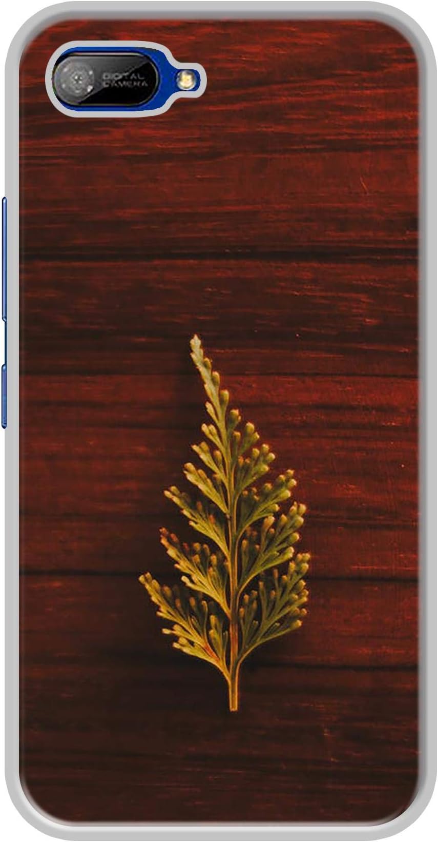 Amazon Brand - Solimo Designer Leaf On Wood Uv Printed Soft Back Case Mobile Cover for Itel A25, Multi-Coloured