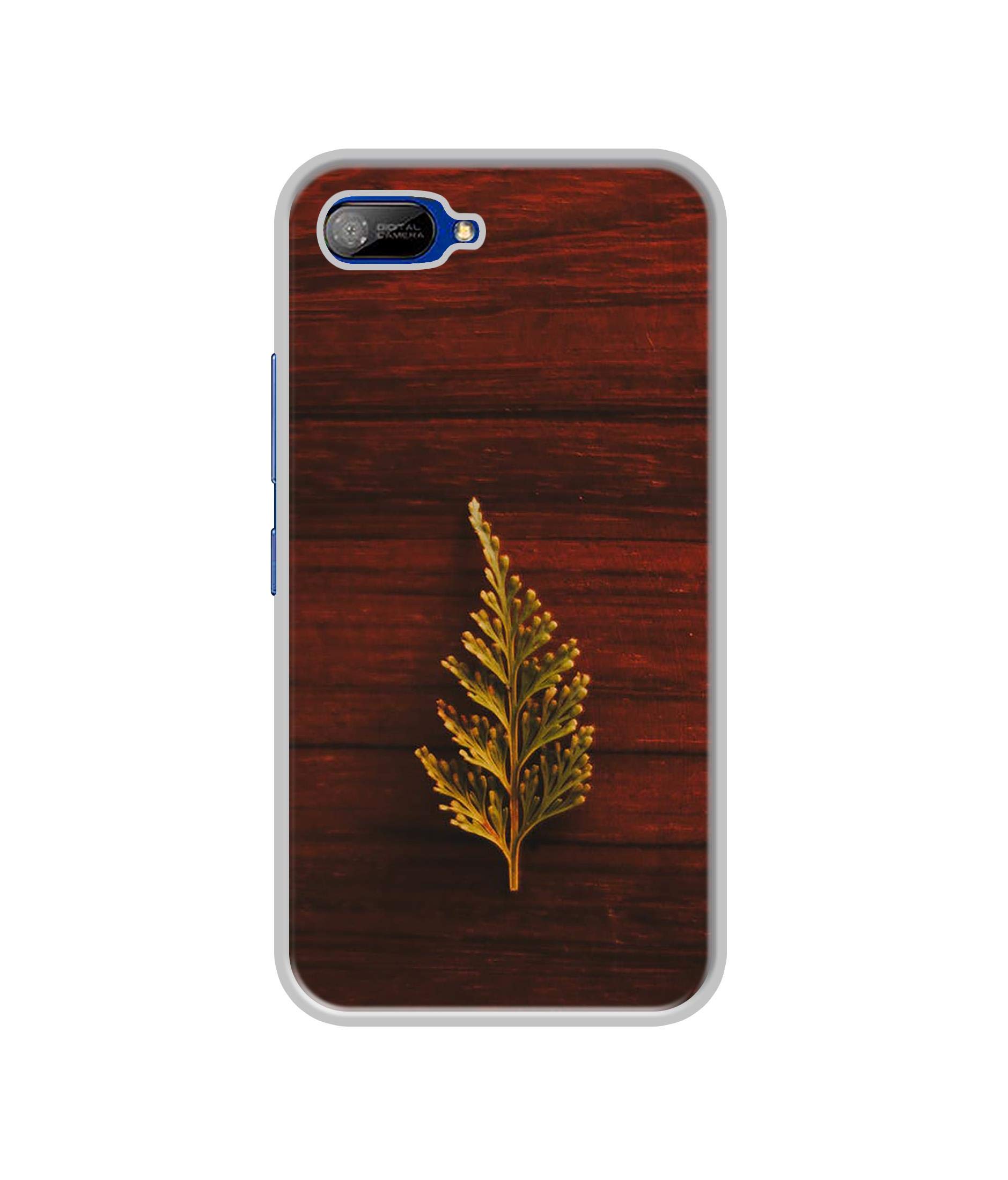 Amazon Brand - Solimo Designer Leaf On Wood Uv Printed Soft Back Case Mobile Cover for Itel A25, Multi-Coloured