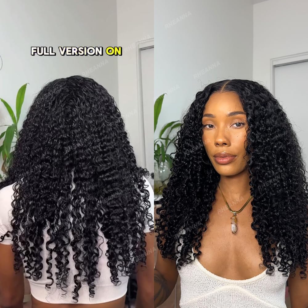 Feather Crochet Human Hair Extensions Knotless Curly Water Wave With Tight Curly Ends Pre Separated Crochet Hair For Black Women 16inch 60g