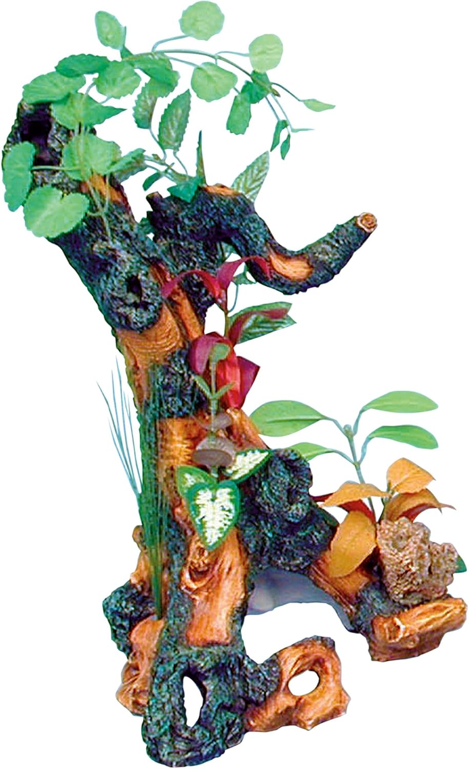 Penn-Plax Driftwood Gardens Ornament for Terrariums, Turtle Tanks, Reptile Enclosures and More, X-Large - 14.5" Tall