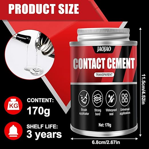Adhesivo de contacto JAOJAO impermeable 6 oz con pincel miniatura 7
