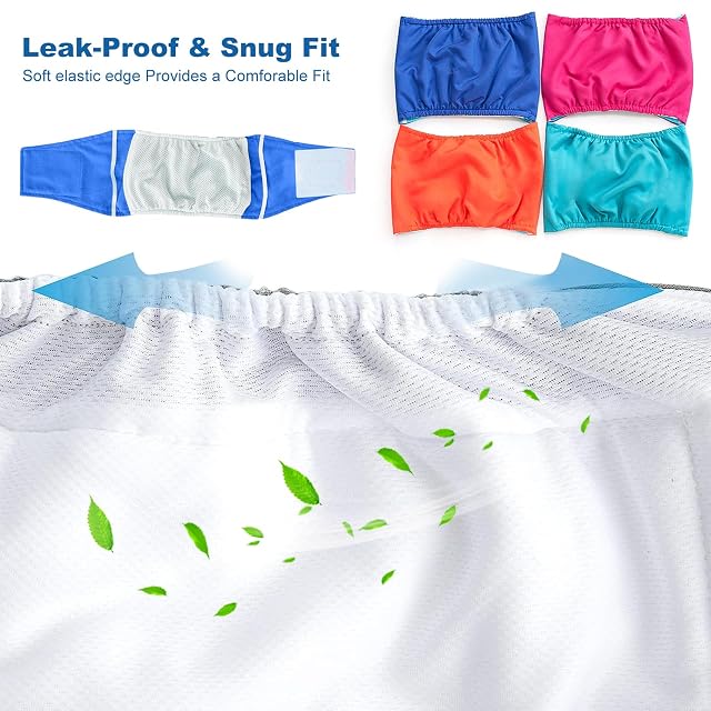 Foto 4 de 5 de PETCUTE Pañales para Perro Macho Pañales Lavables Bragas Perros con Alta absorbencia para Perros y Cachorros…