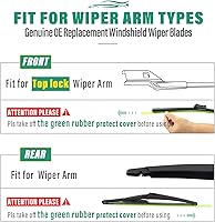 Vista 343 de 26" 20" 16" Windshield Wiper Blades Replacement for Dodge Grand Caravan 2008-2020 / Chrysler Town & Country 2008-2016 Premium All Weather Front Rear