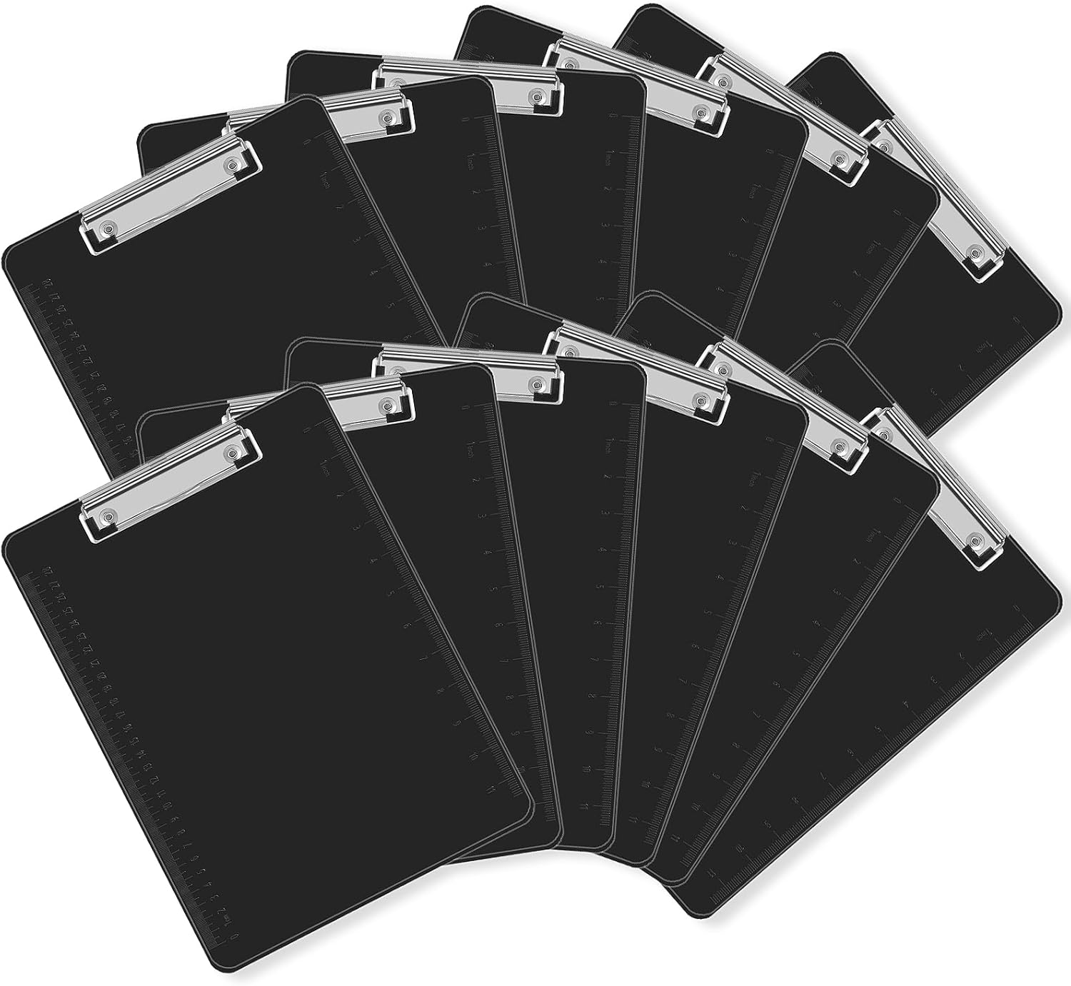 Black Clipboards, PANDRI 26 Pack Plastic Black Clipboards with Low Profile Clip 12.5 x 9 Standard Letter Size Clipboard for classrooms Office