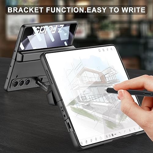 Miniatura 5 de DOOTOO - Funda para Samsung Galaxy Z Fold 5 con soporte para S-Pen Edición Fold5, cobertura magnética de bisagra, protector de pantalla integrado,