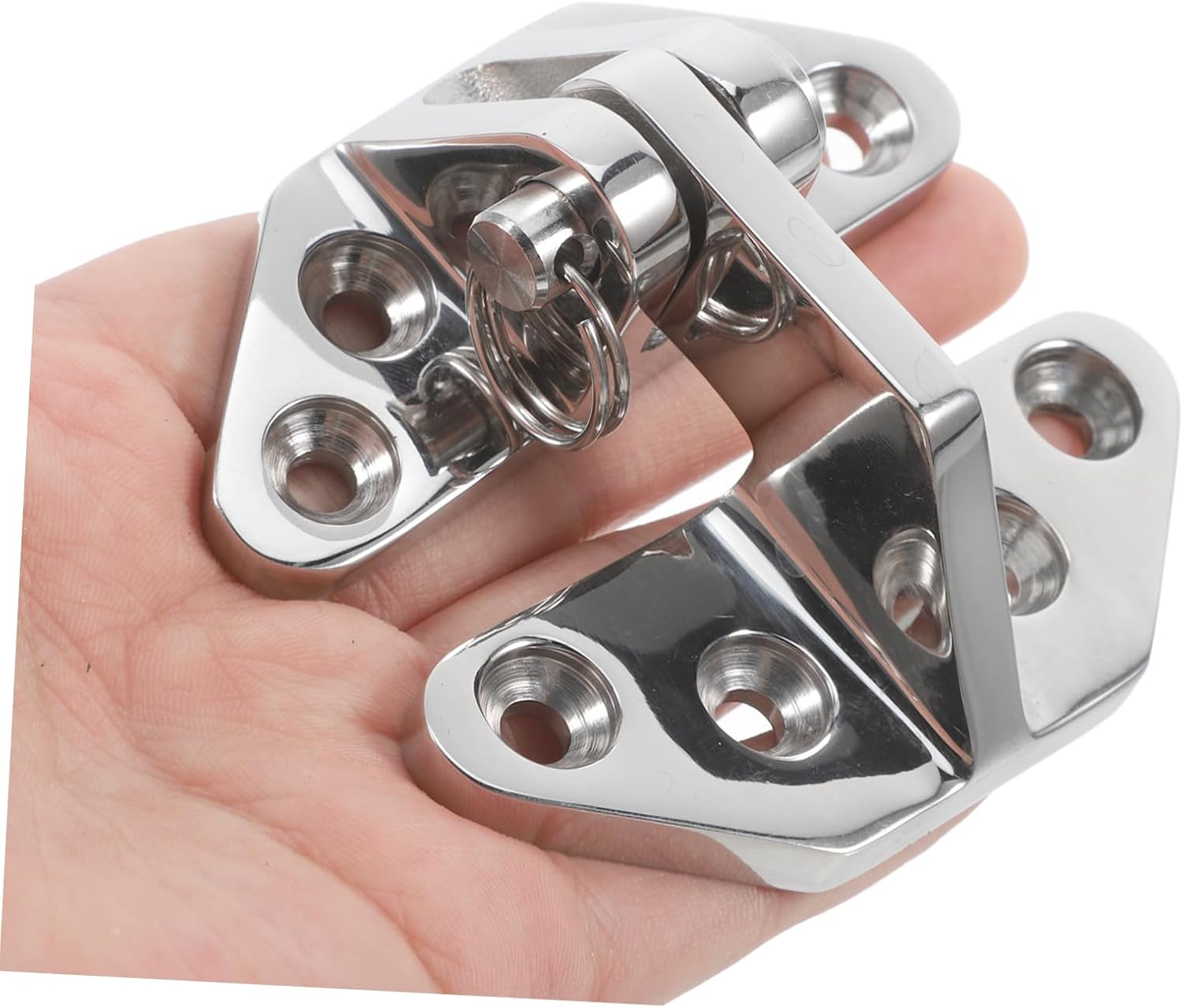 Cabilock 2Pcs Heavy Duty Grade Stainless Steel Hinges Versatile Boat Hatch Hinge for Deck Cabinets and Doors Easy Installation Wear Resistant Sturdy Design for Yachts and Rvs