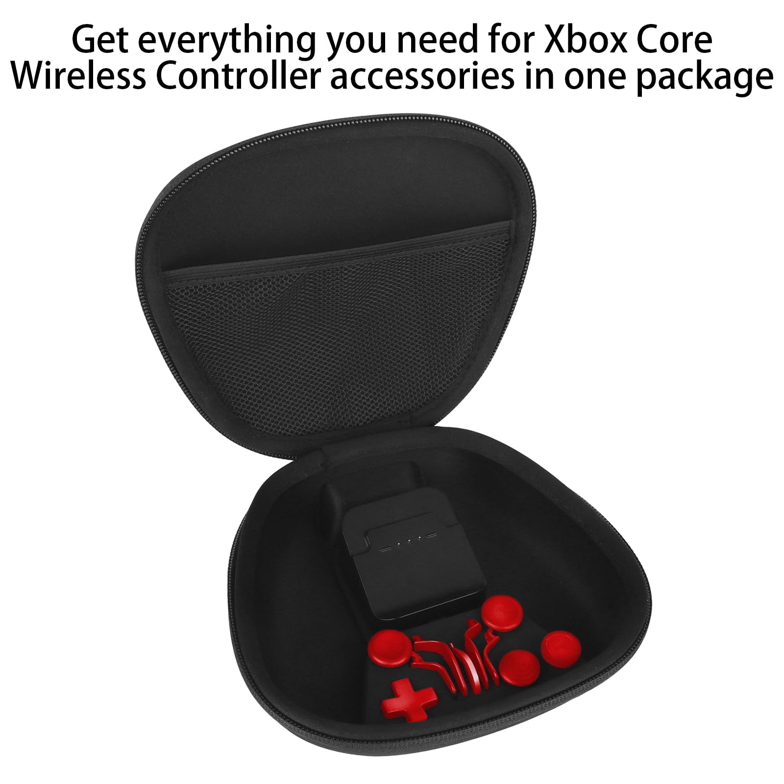 Paquete completo de componentes para Xbox Elite Series 2 Xbox Elite Controller 2 accesorios con funda de transporte, 4 paletas, 4 palas, base de carga y 1 herramienta de ajuste (rojo)
