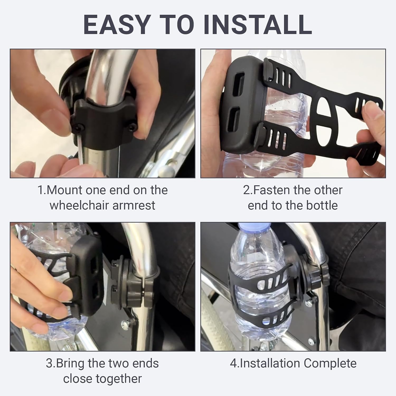 Magnetic Wheelchair Cup Holder,Adjustable Drink Holder for Scooter | Strong magnetic base,quick access design,fits rollator walker mobility scooter,secure portable bottle bracket for daily use