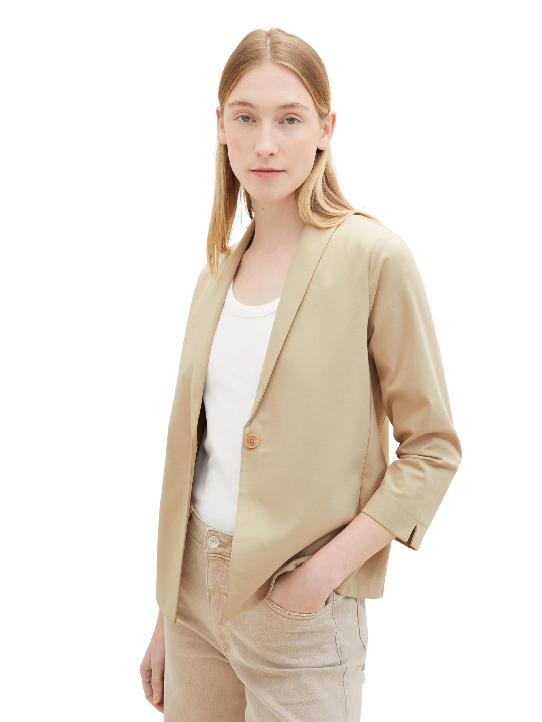 TOM TAILOR Damska marynarka, 11485 – Sandy Beige, L