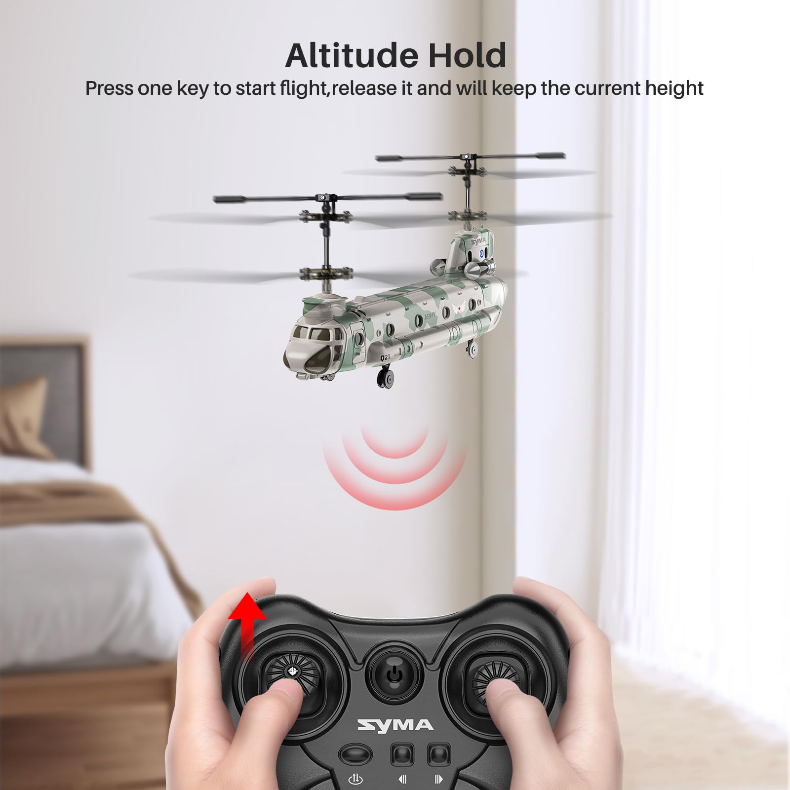 Syma RC Helicopter for Kids Q21 Remote Control Helicopter with Altitude Hold, One-Key Takeoff & Landing - Image 4