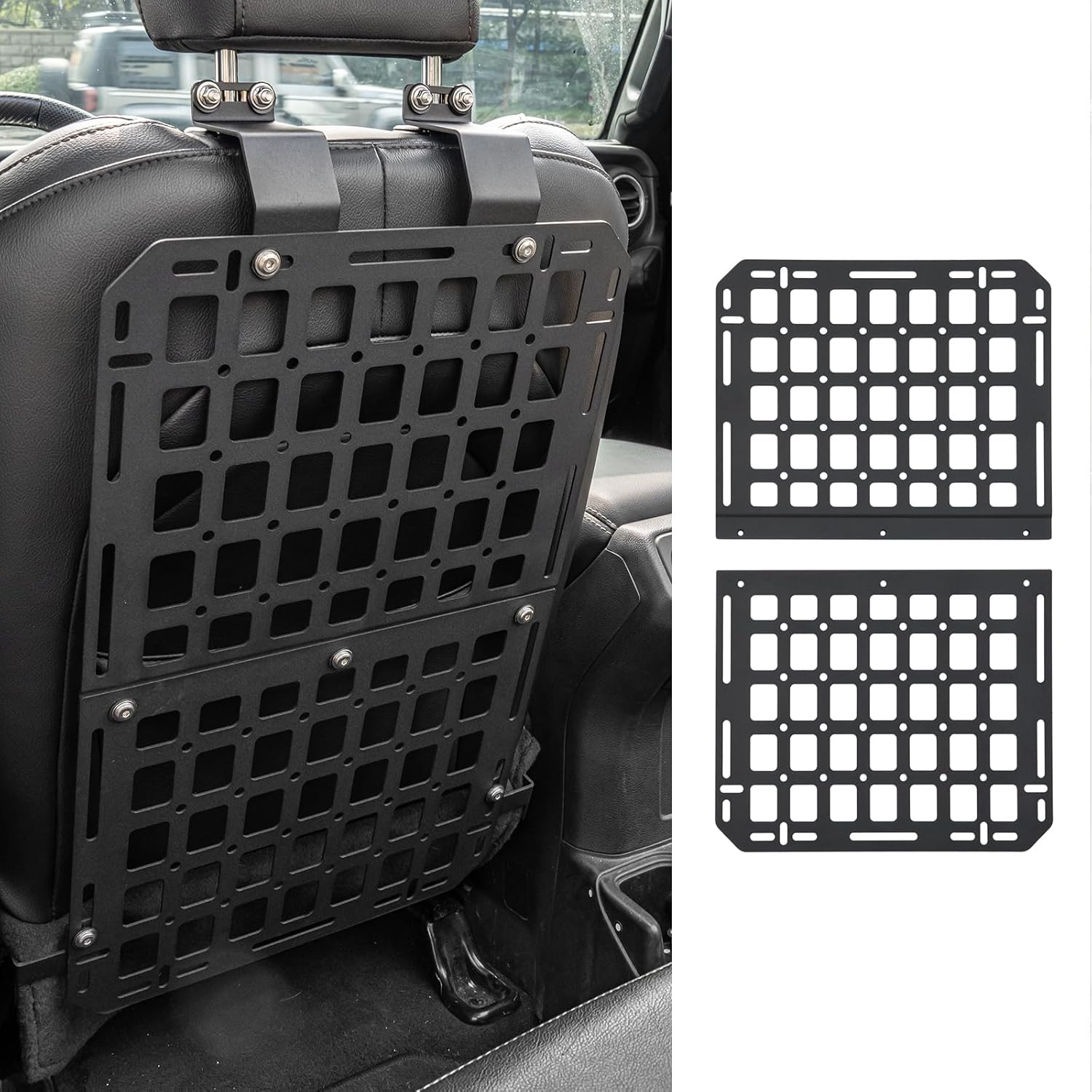 Tactical Seat Back Molle Panel Compatible with 2020-2026 Jeep Gladiator 2018-2026 Wrangler JLU 4XE 1-Seat Set (2 Panels) for Driver or Passenger Side 2025 Gladiator Accessories