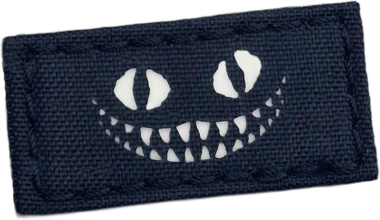 Funny Cheshire Cat Glow in the Dark Patch – Hook Backing – 1x2 inch Patch for Backpacks, Hats & Gear