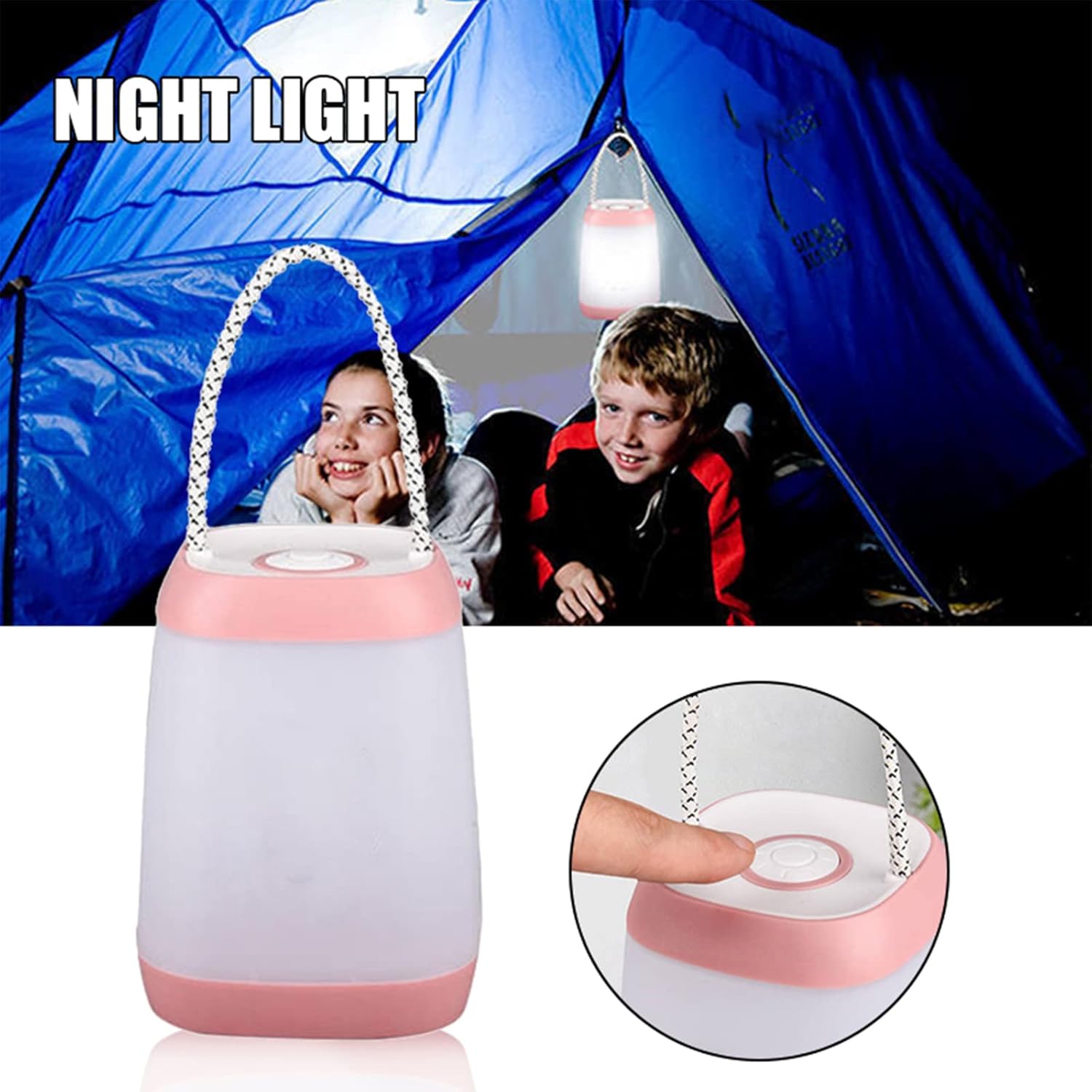 Rechargeable Camping Lantern LED Tent Light USB Camping Light Bedside Lamp for Bedroom Outdoor Camping Living Room Parties Outdoors