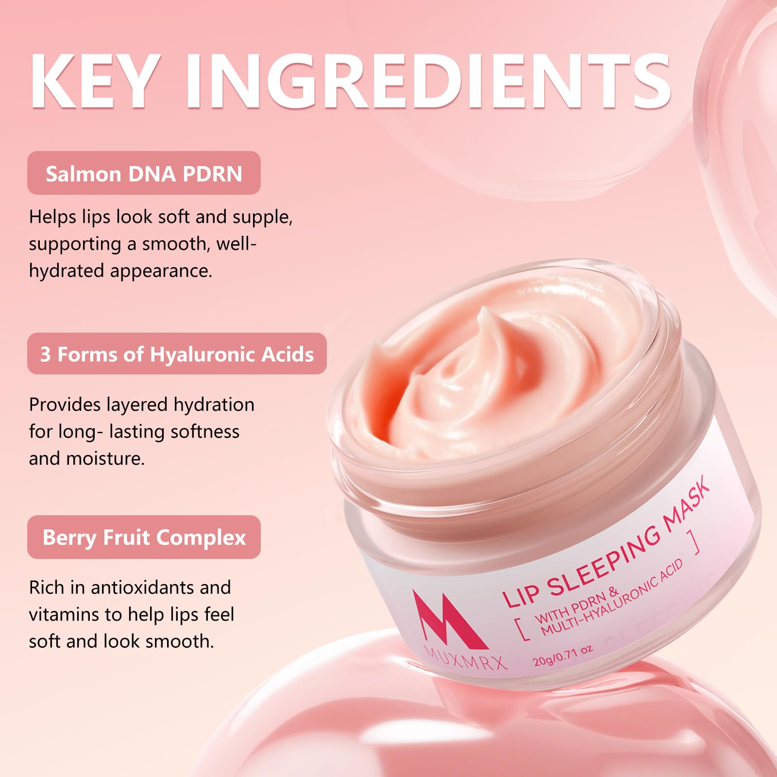happyhappy8　リジュラン　SALMON DNA ×3本 Amazon.com : PDRN Lip Sleeping Mask, Salmon PDRN, 3 Hyaluronic