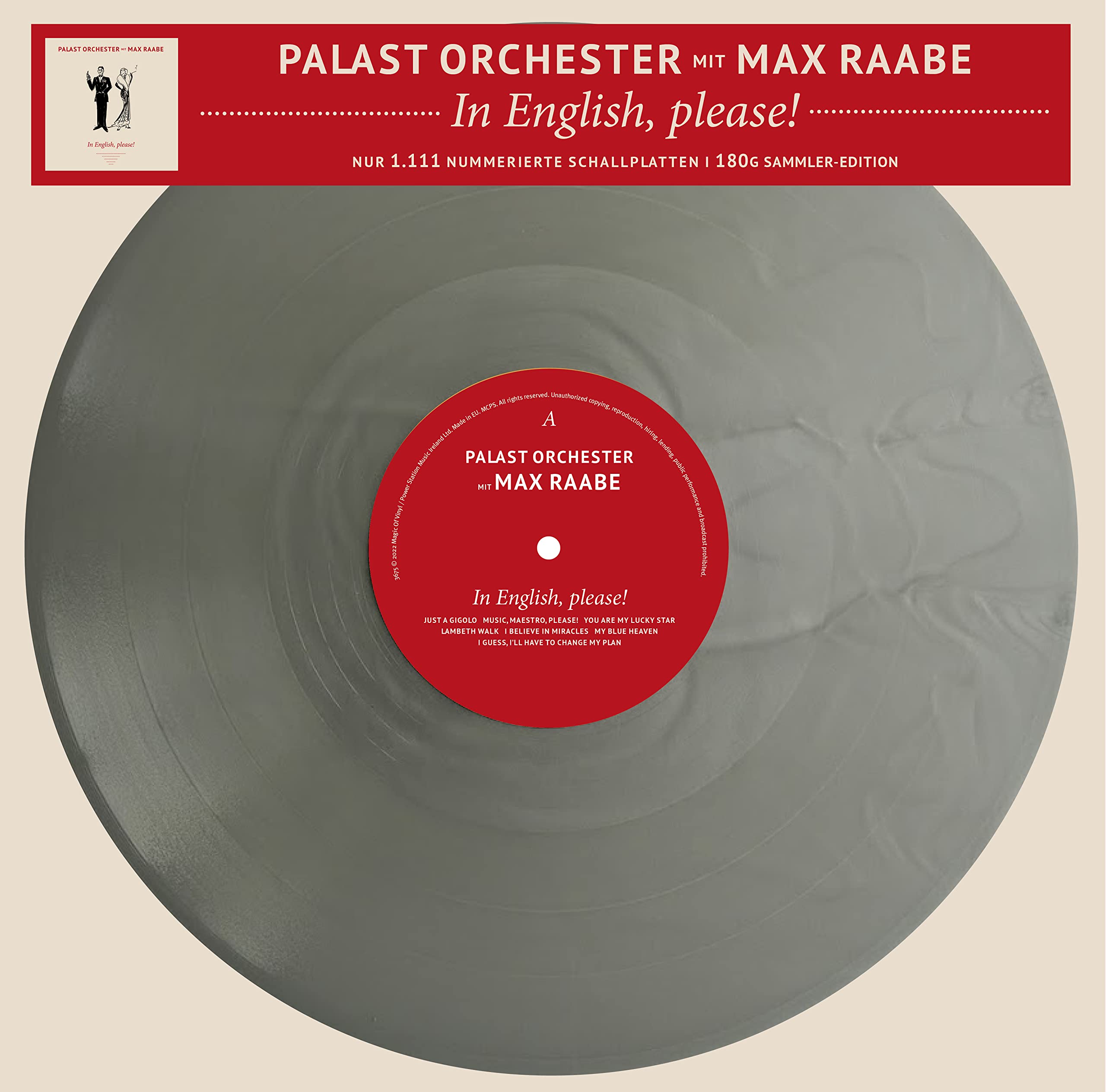 Palast Orchester mit Max Raabe - In English, Please! Limitiert und 1111 Stück nummeriert r. silber