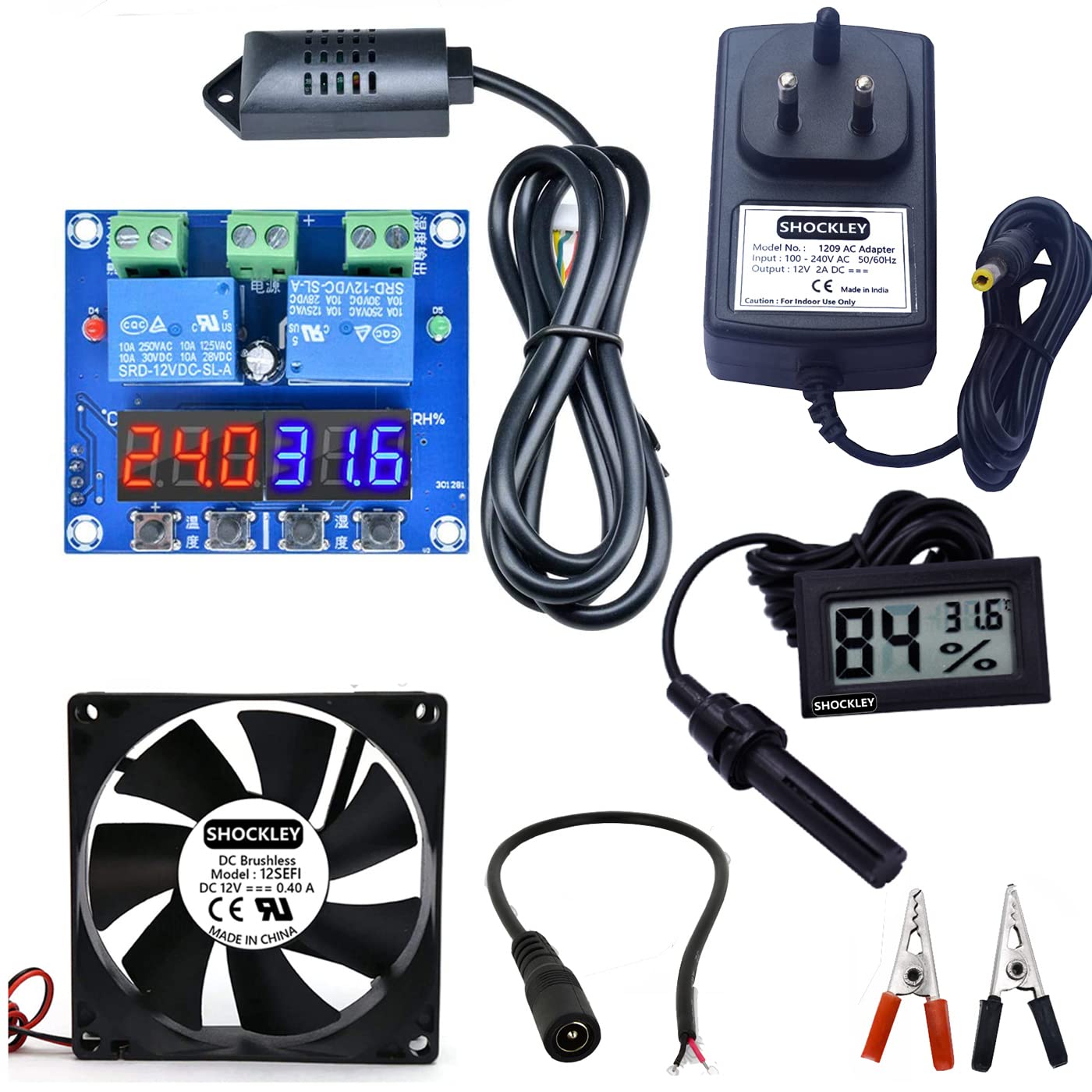 Shockley XH-M452 Thermostat Temperature Humidity Thermometer Hygrometer Controller Module DC 12V LED Dual outputs Digital Display (1 FAN + HYGROMETER) (B09LYWB1LB) Amazon Price History, Amazon Price Tracker