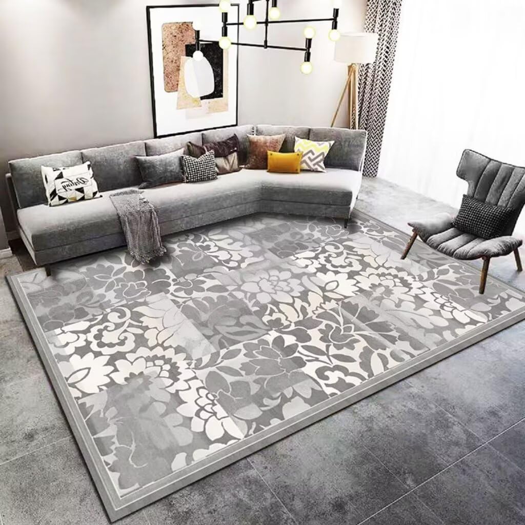 Tapis de jardin et terrasse moderne gris pour moments en extérieur