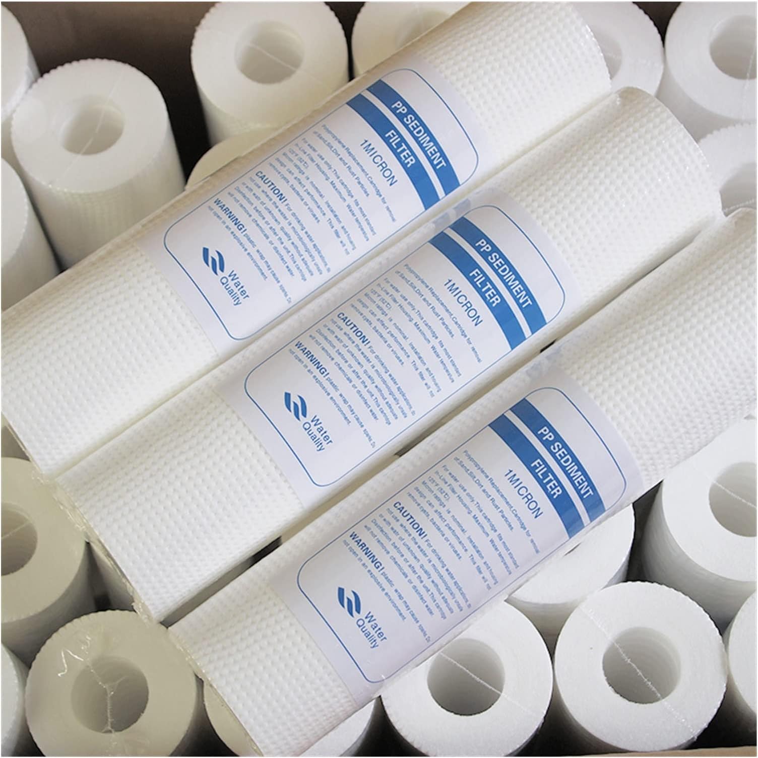 10pcs 5 Micron Pp Spun Polypropylene Sediment Water Filter Replacement Cartridge Reverse Osmosis 10 Inch pp Cotton Filter 100g(5 micron)