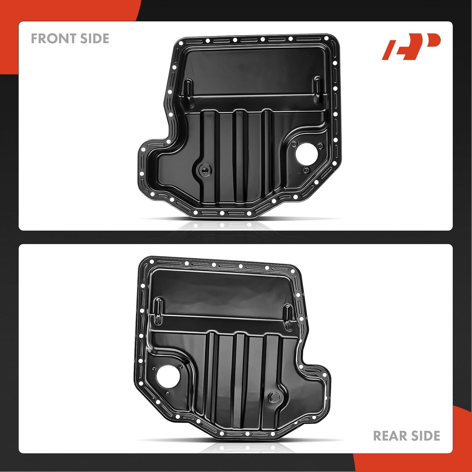 A-Premium Engine Oil Pan Sump with Drain Plug Compatible with BMW 530i 94-95 [3.0L], 540i 1994 1995 [4.0L] 1997-2003 [4.4L], 740i 740iL 93-95 [4.0L], 740i 97-01 740iL 96-01 840Ci 1996-1997 [4.4L]
