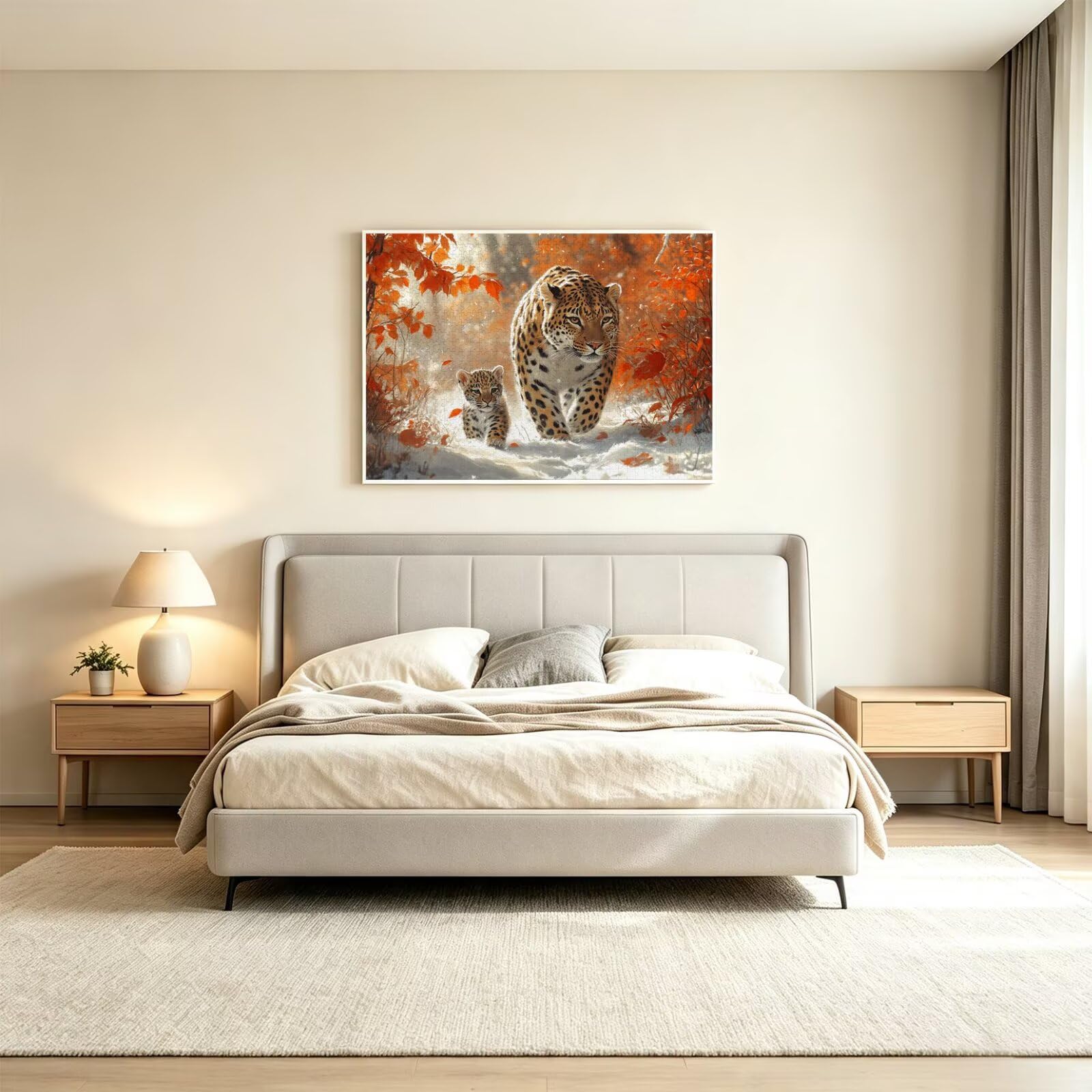 Puzzle dla dorosłych 4000, Leopard Winter, 141x87cm, n-4
