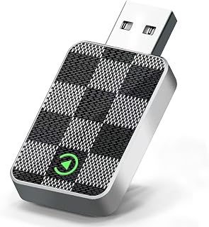 Wireless CarPlay Adapter for iPhone - Mini Plug & Play Auto Connect, Low Latency, iOS 10+ Compatible Most CarPlay Cars(Silver)